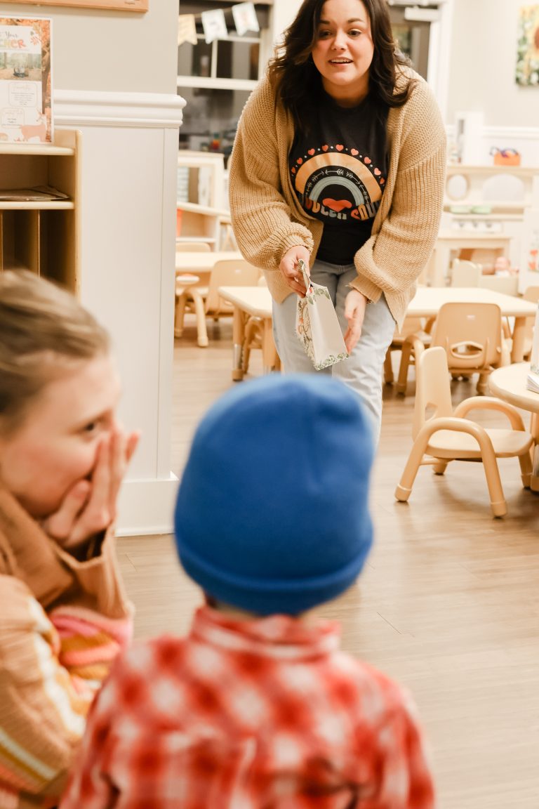 teachers discussing at preschool