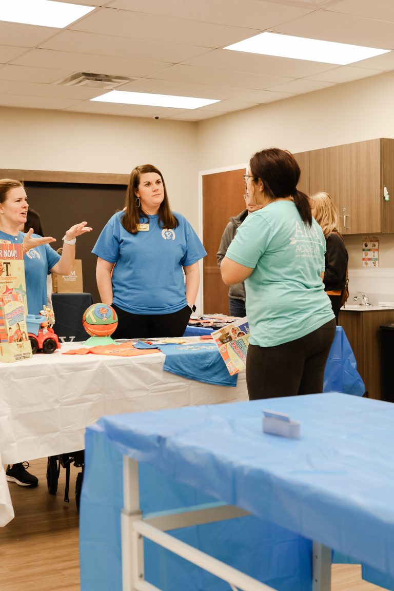 teachers discussing at preschool